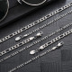 Fashion Mens 3mm Stainless Steel Figaro Chains In White Gold