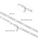 New Arrival 5mm Stainless Steel Figaro Chain for men