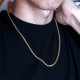 Hip Hop 2.5mm Stainless Steel White Gold Franco Chains