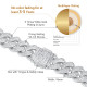 18mm Iced Out Diamond Cuban Link Chains for Men in White Gold