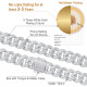 Iced Out Box Clasp Cuban Link Chain (12mm) for Men's Necklace in White Gold