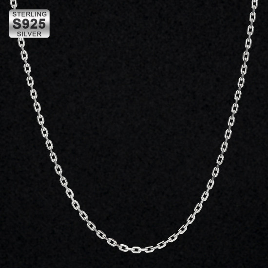 New Arrival 2.5mm 925 Sterling Silver Mens Cable Chains