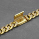 Sparkly Box Clasp Cuban Link Chain (12mm) for Men's Necklace