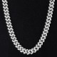 12mm Baguette Iced Out Mens Cuban Link Necklace in 14K Gold