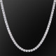 6mm White Gold CZ Diamond Mens Tennis Chain Necklace Iceforall