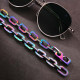 Hip Hop 10mm Rainbow Iced Out Mens Cable Chain