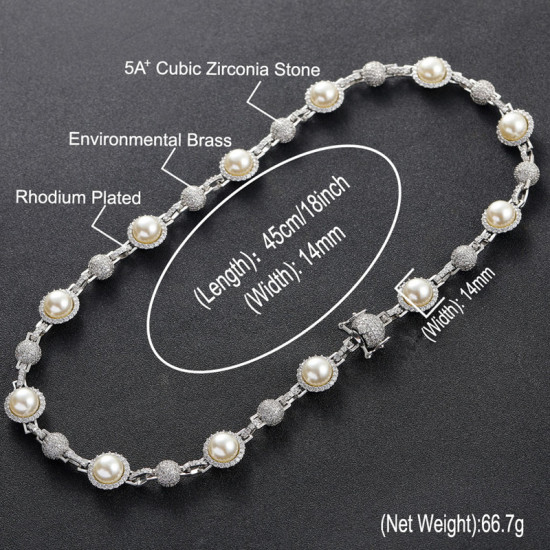 Modern Diamond Pearls Classic Chain for Men