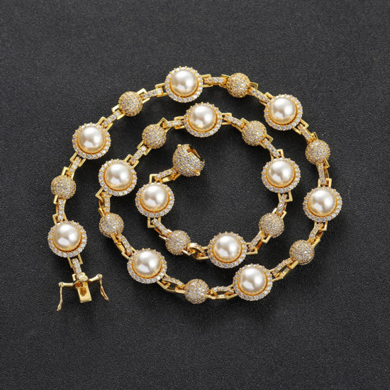 Modern Diamond Pearls Classic Chain for Men