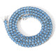 Hip Hop 4mm CZ Diamond Blue Mens Tennis Chain 