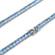 Hip Hop 4mm CZ Diamond Blue Mens Tennis Chain 