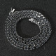 Hip Hop 4mm CZ Diamond Black Mens Tennis Chain 