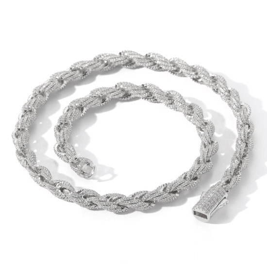 Hip Hop 8mm CZ Diamond Mens Rope Chain