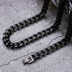 Hip Hop Black Gold 10mm Stainless Steel Cuban Link Chain