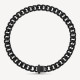 Black Gold Hip Hop 14mm Curb Chain Necklace with Hook Buckle Clasp