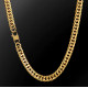 Simple Fashion 10mm 18K Gold/White Gold Flat Cuban Curb Chain