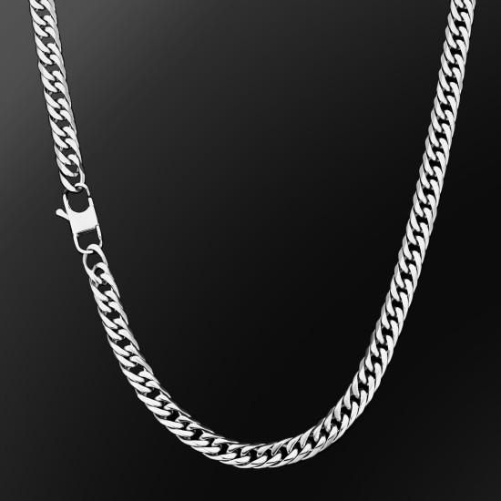 6-Sided | Fashion 8mm Miami Stainless Steel Cuban Link Chain for men