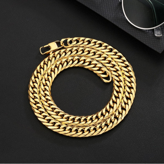 6-Sided | Fashion 8mm Miami Stainless Steel Cuban Link Chain for men