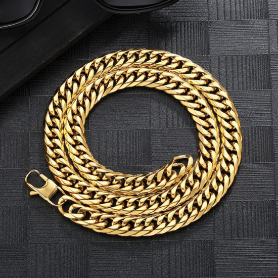 6-Sided | Hip Hop 12mm Miami Stainless Steel Cuban Link Chain for men