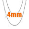 Trendy 4mm Hip Hop Stainless Steel Mens Rope Chains