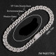 Sparkly 17mm CZ Diamond Iced Out Stud Link Chain for Men