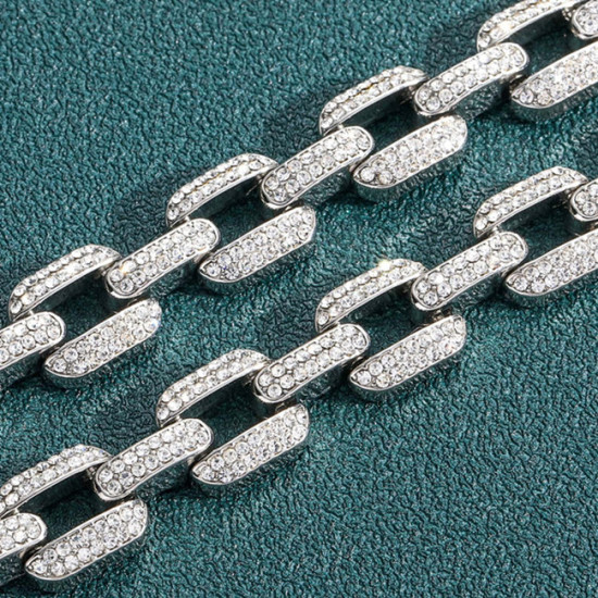 Sparkly 12mm Geometric Figure Diamond Chain for Men