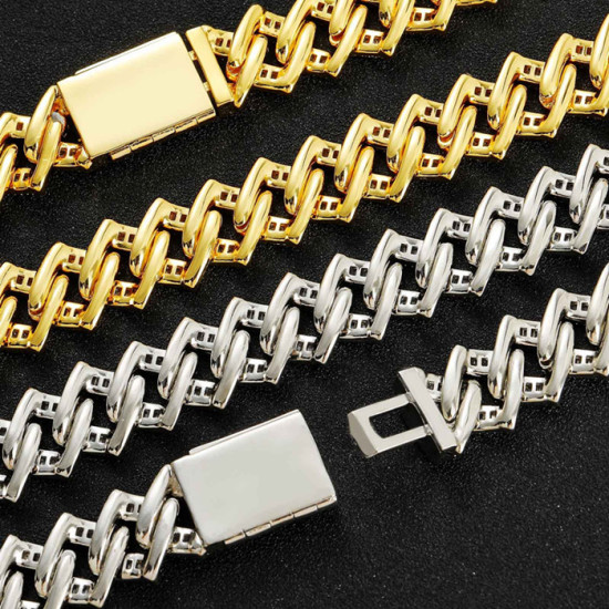 Trendy 16mm CZ Diamond Iced Out Cuban Chain