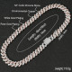 Fashion Rose Gold 14mm CZ Diamond Mens Cuban Chain