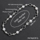 Trendy Diamond Black and White Pearls Classic Chain for Men