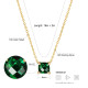 Green Birthstone Sapphire Diamond Necklace for Women