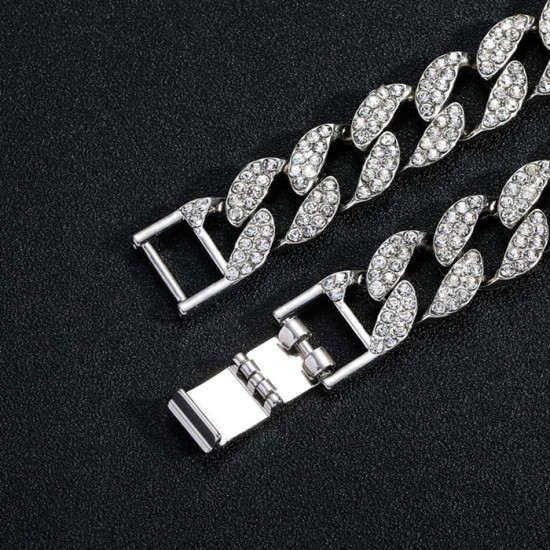 Full Diamond Fashion Hip Hop 15mm Cuban Necklace for Men