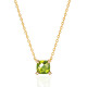 Green Birthstone D-peridot Diomand Necklace for Women