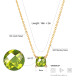 Green Birthstone D-peridot Diomand Necklace for Women