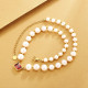 Modern 8mm Red Freshwater Pearl Beaded Women Necklace