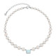 Chic 8mm Opal Freshwater Pearl Beaded Women Necklace