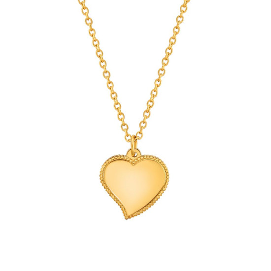 Girls Fashion 18K Gold Love Pendant Necklace for Women