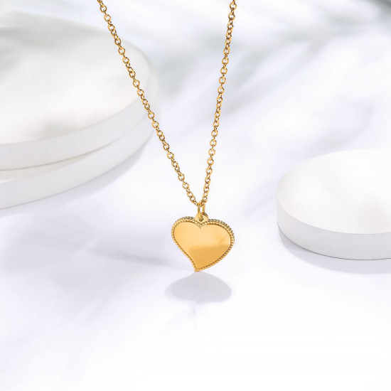 Girls Fashion 18K Gold Love Pendant Necklace for Women