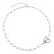 Chic 8mm Pearl Necklace with Heart for Women