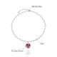 Chic Diamond Red Heart Pendant Pearl Necklace 