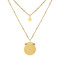 Gold Layered Necklace with Star Pendant Twist Chain