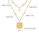 Gold Layered Necklace with Star Pendant Twist Chain