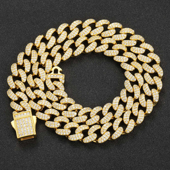 Jonn Fashion Hip Hop 12mm Cuban Necklace for Men