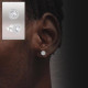 Fashion Iced Sterling Silver Stud Earrings for Men