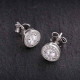 Fashion Iced Sterling Silver Stud Earrings for Men