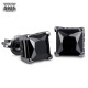 Black Diamond Sterling Silver Stud Earrings for Men