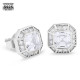 14K Gold Cut Diamond Stud Earrings for Men