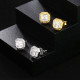 14K Gold Cut Diamond Stud Earrings for Men