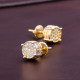 New Arrival Sterling Silver Round Diamond Stud Earrings for Men