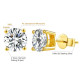 1.0 Carats VVS1 Moissanite Earrings for Men