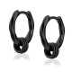 15mm 2in1 Mens Round Hoop Earring Twisted with Detachable Rings