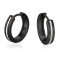 Simple 15mm Black & White Hoop Earrings